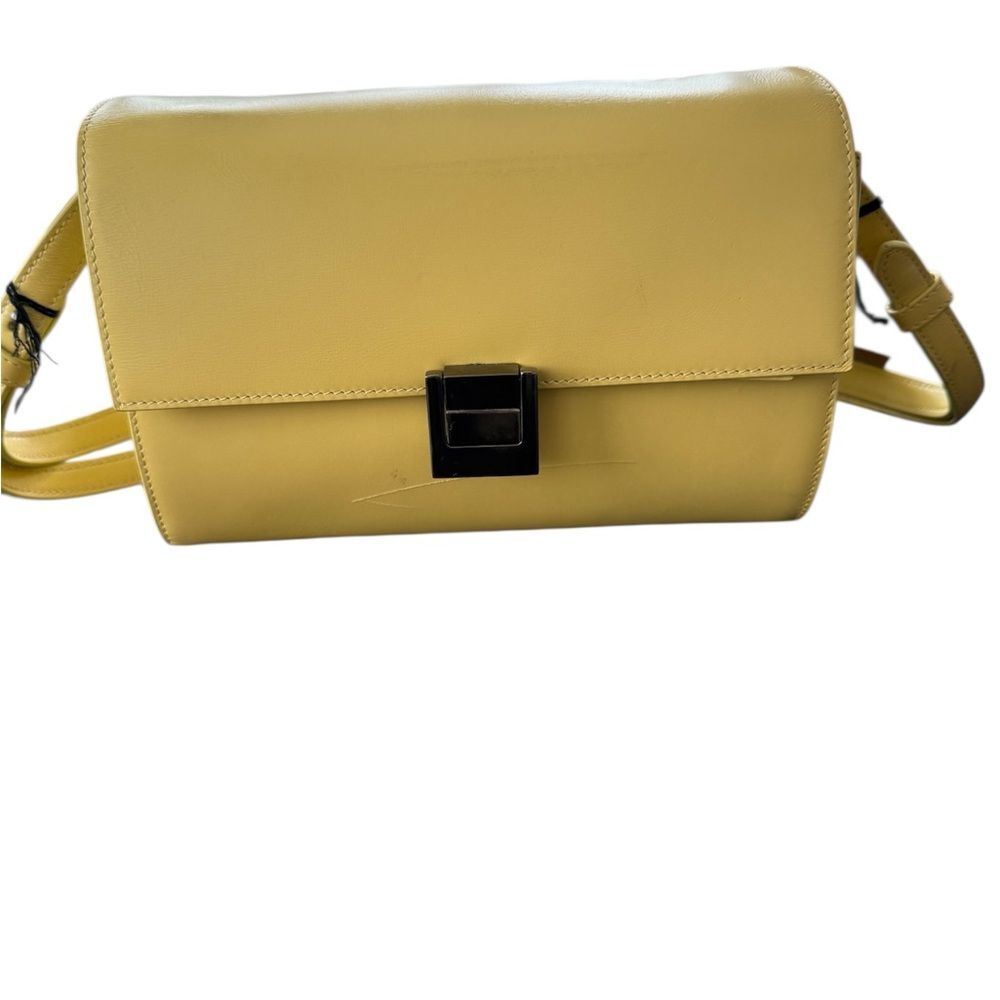 Alaia Clara Small Leather Handbag Yellow NWT - Picture 1 of 8